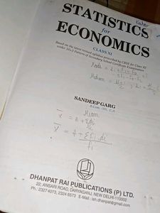 Statistics for Economics Class XI by Sandeep Garg