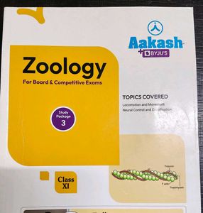5 books Aakash Zoology Study Package for Class XI