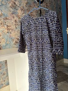 Stylish Blue Printed Kurta