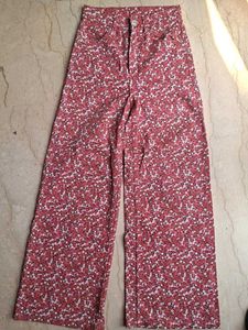 H&amp;M Floral Wide-Leg Pants