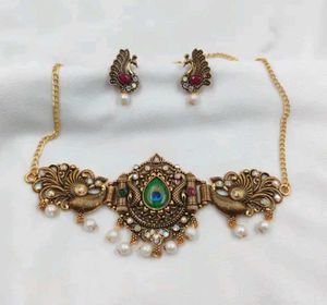 Peacock Design Jewellery Set