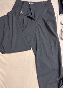 Classic H&amp;M Grey Pleated Trousers