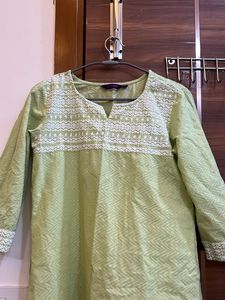 Light Green Embroidered Kurta
