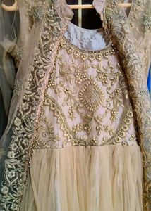 Elegant Peach Embroidered Anarkali