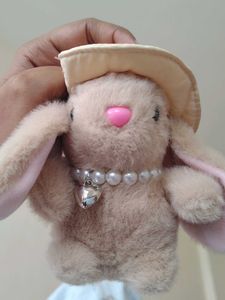 Cute Bunny Plush Toy with Pearls