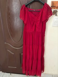 likenew good flare Maxi Dress free belt