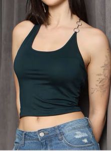 Stylish Ring Detail Crop Top