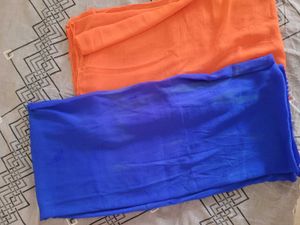 Vibrant Dupatta Set - Blue &amp; Orange