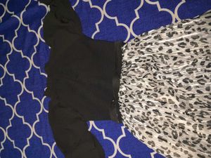 Chic Leopard Print Tiered Dress