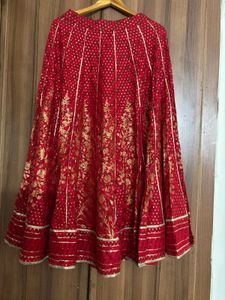🆕W Red &amp; Gold Print Ethnic Skirt/ Lehenga