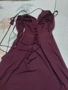 Plum Corset Back Dress