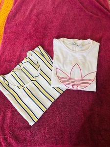 Adidas T-Shirt & Striped Tee Bundle