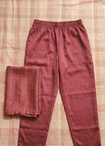 Maroon Kurta with Gold Neck Embroidery