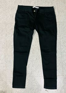Black Non Denim Pants For Girls