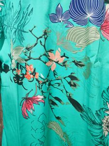 Pretty Aqua Blue Ladies Knee Length Kurta