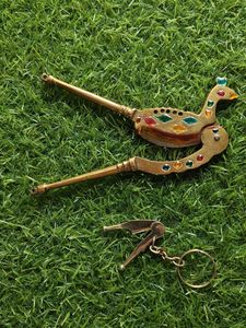 Vintage Peacock Nutcracker &amp; Keychain free