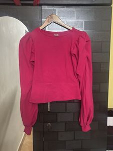 Hot Pink Puff Sleeve Top