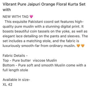 Vibrant Floral Kurta Set with Embellishments