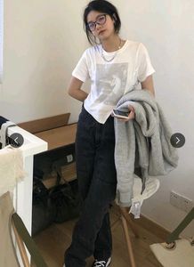 Graphic Print Asymmetrical T-Shirt! ⛓️🖇️