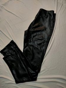 Straight Leg Leather Pants