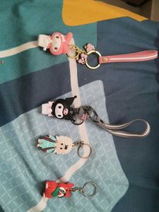 Cute Cartoon Keychains Set