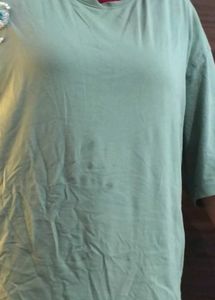 Light Green Embellished Evil Eye T-Shirt