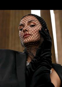 Sparkling Crystal Veil Headgear