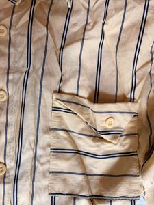 Yellow Striped Button-Up Shirt