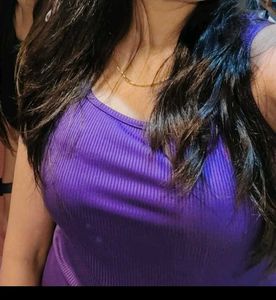 Solid Purple Sleeveless Dress