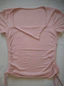 Trendy Pink 'Ruch &amp; Tie' Aesthetic Crop Top