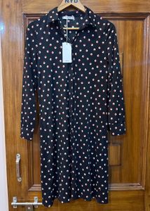 Mango Chic Polka Dot Shirt Dress