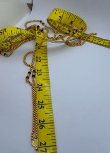 Elegant Gold Chain with Black Beads