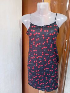 Shein Cherry Print Bodycon Dress