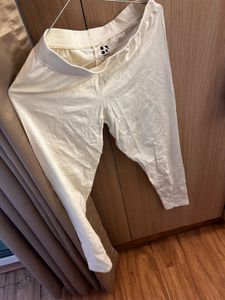Off-White Cotton Leggings