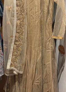 Elegant Embroidered Ethnic Gown with bead stones