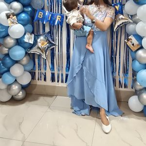 Elegant Blue Ethnic Gown