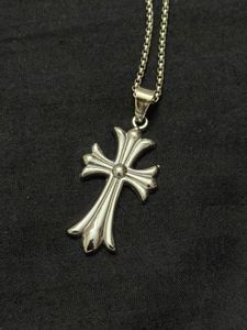 Chrome Hearts Sterling Silver Cross Pendant Chain