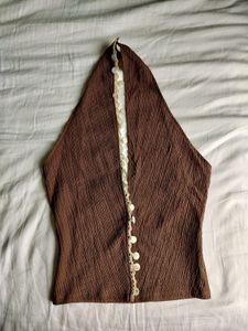 44 H&M Embellished halterneck top