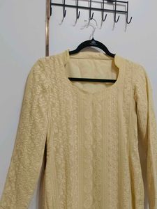 Elegant Yellow Embroidered Kurta