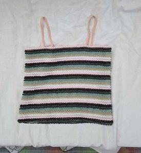 Striped Cropped Tank Top