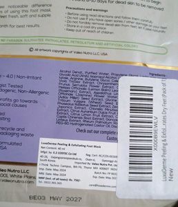 Peeling &amp; Exfoliating Foot Mask