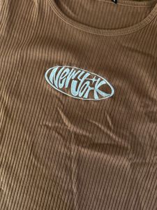 Zudio Brown Ribbed Top