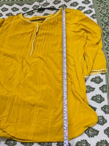 💛Yellow Mustard Tunic Top for women XL