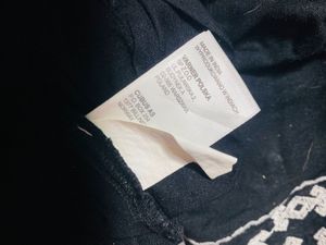 Embroidered Black Shorts