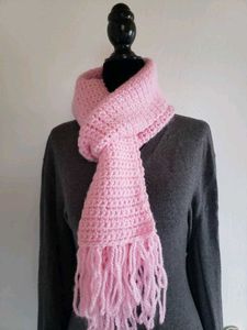 Pink Knitted Scarf