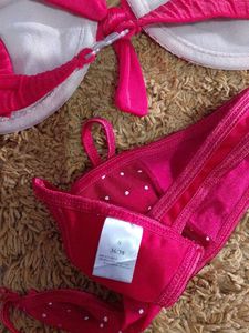 Hot Pink Polka Dot Lingerie Set