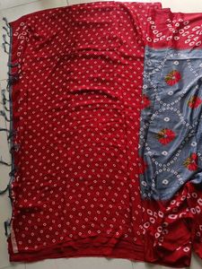 🆕 Bandhani Saree With Blouse Peace