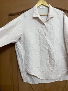 Pink Oversized Button-Down Shirt