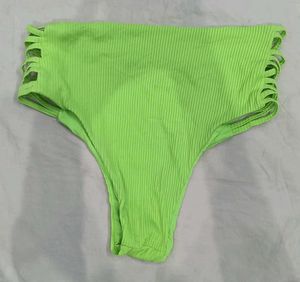 🔥 Lime Green High-Waisted Bikini Bottom