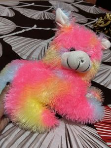 Fluffy Rainbow Cat Plush Toy